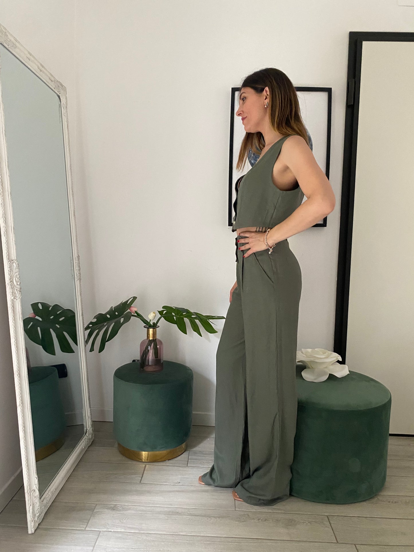 Coordinato Joy verde militare IF Collection - a taglie