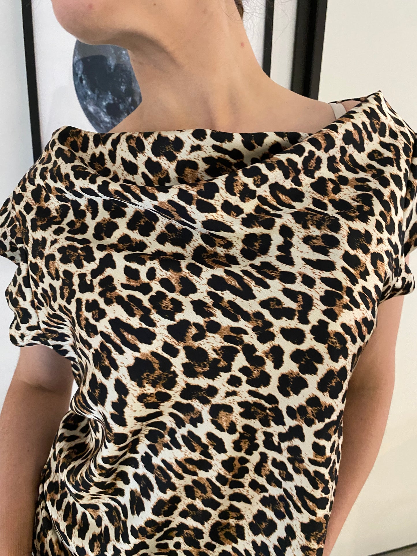 Blusa in raso leopardata IF Collection