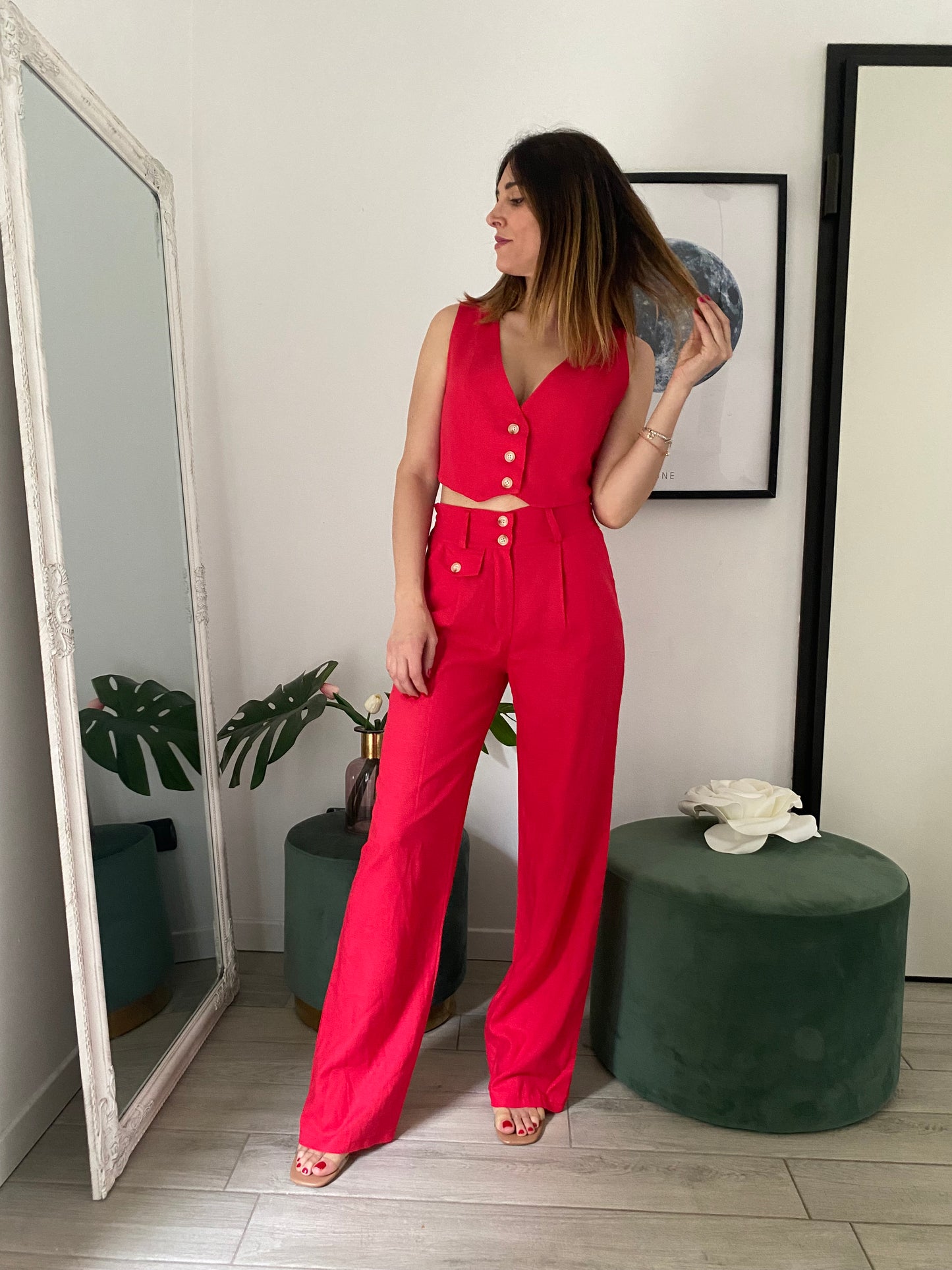 Coordinato Joy rosso IF Collection - a taglie