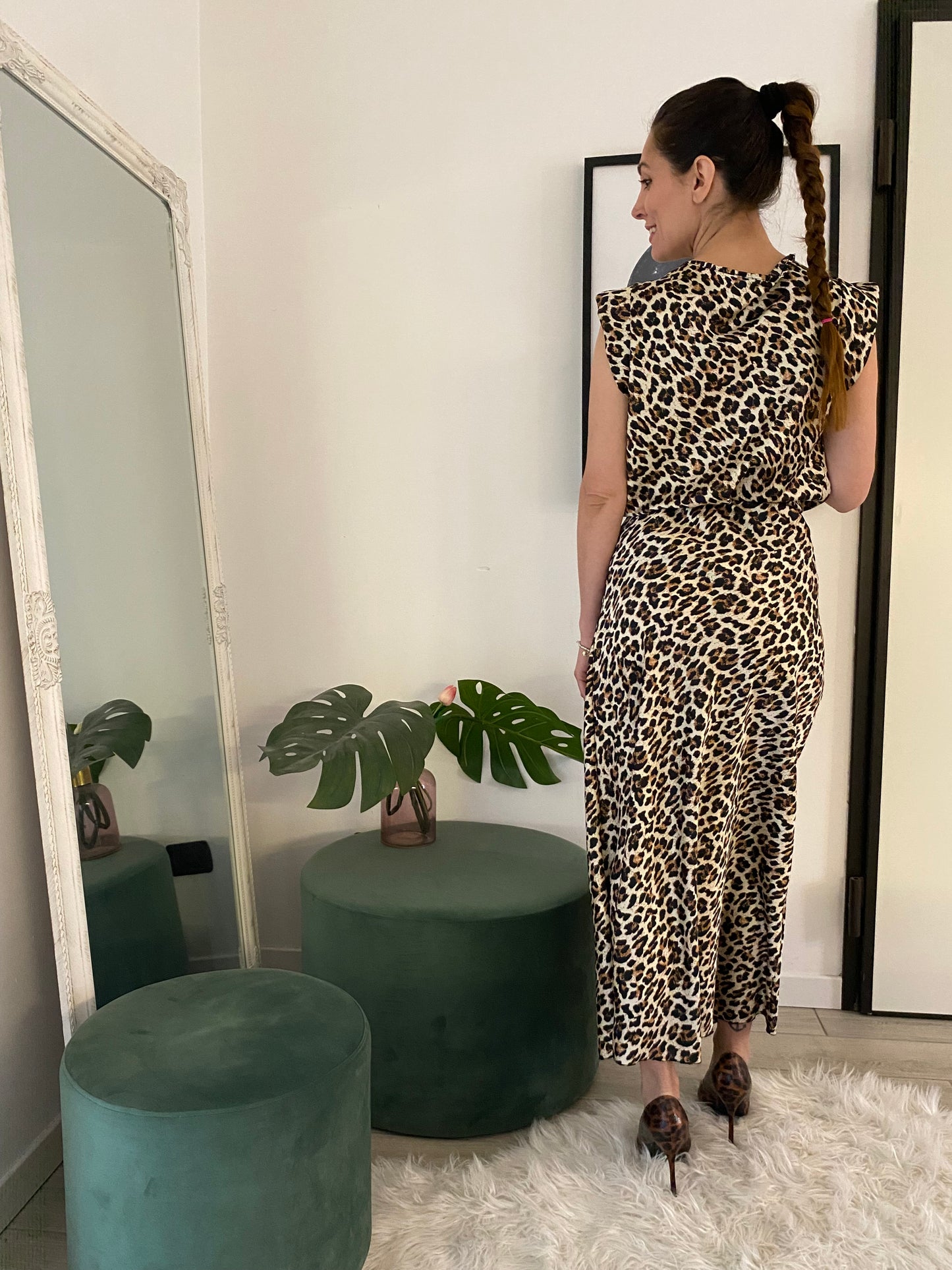 Blusa in raso leopardata IF Collection