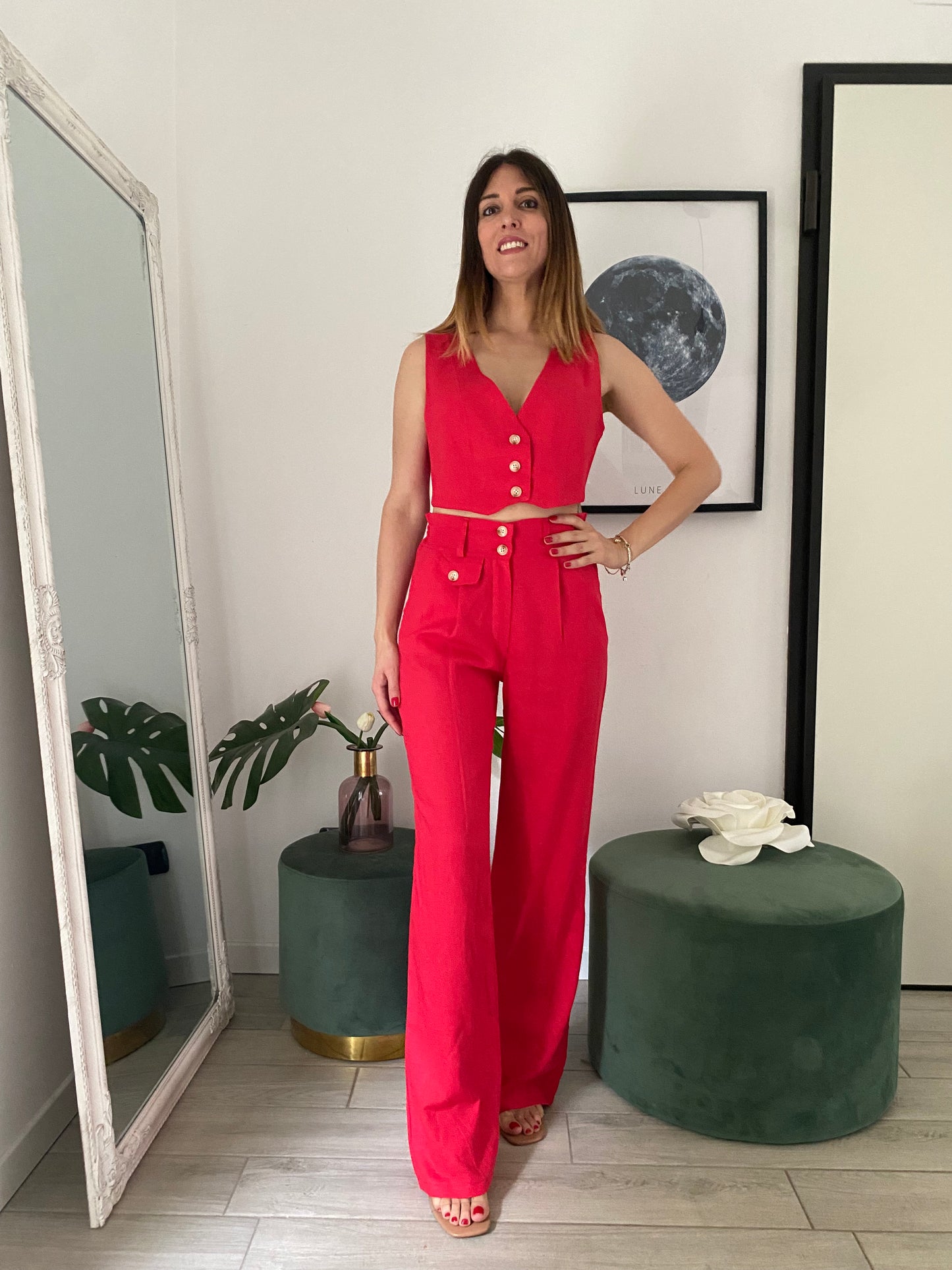 Coordinato Joy rosso IF Collection - a taglie