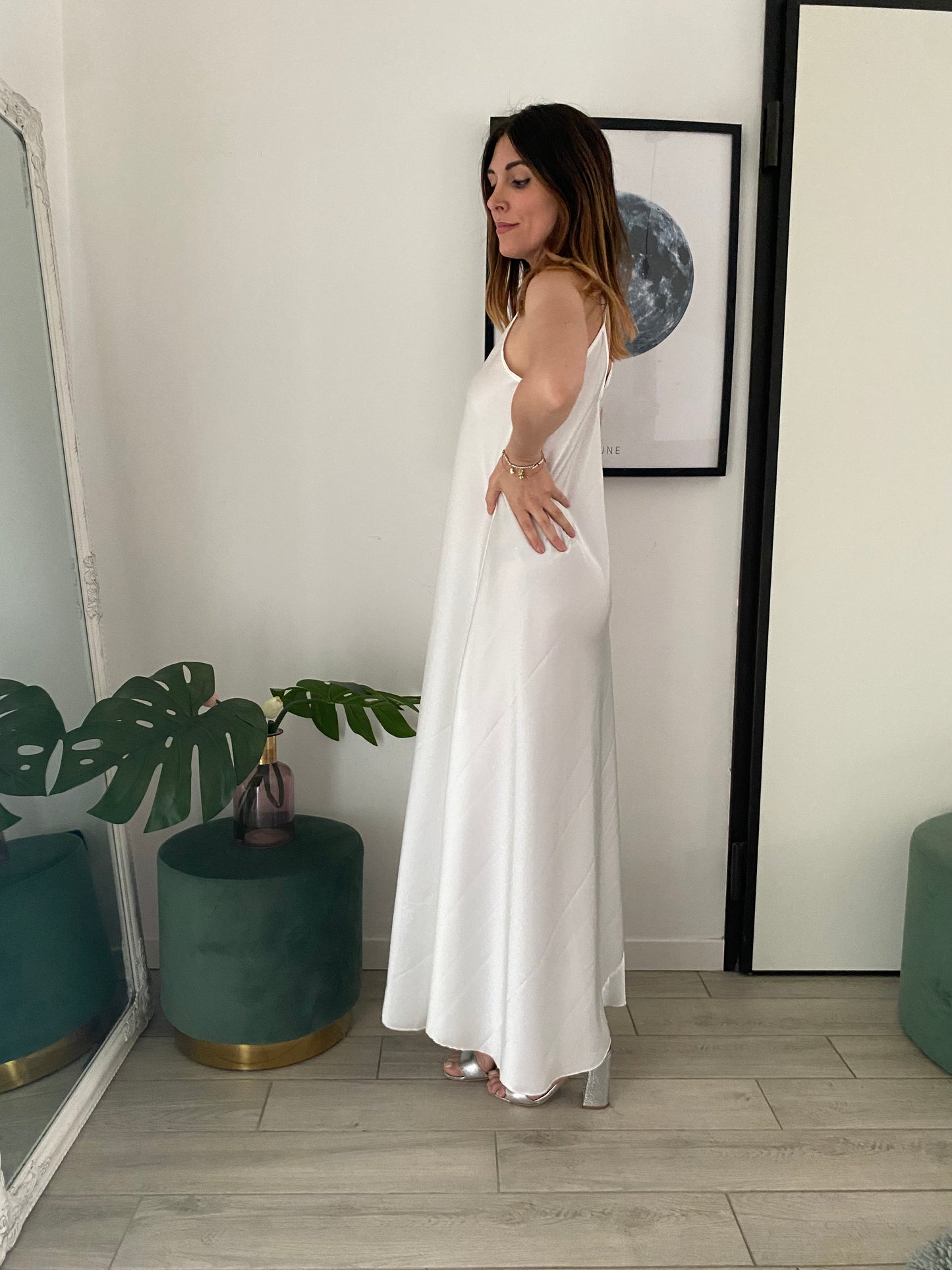 Abito in raso bianco IF Collection