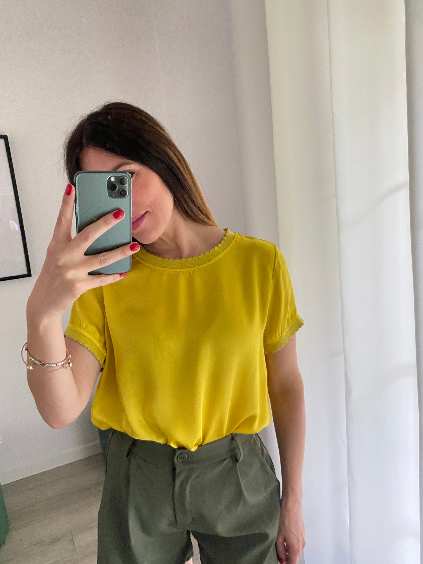 Maglia in viscosa giallo IF Collection