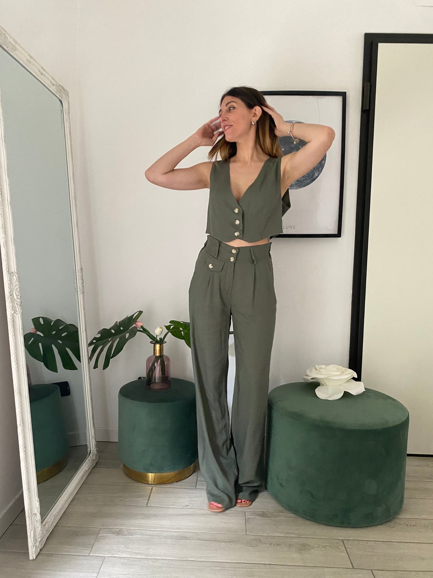 Coordinato Joy verde militare IF Collection - a taglie