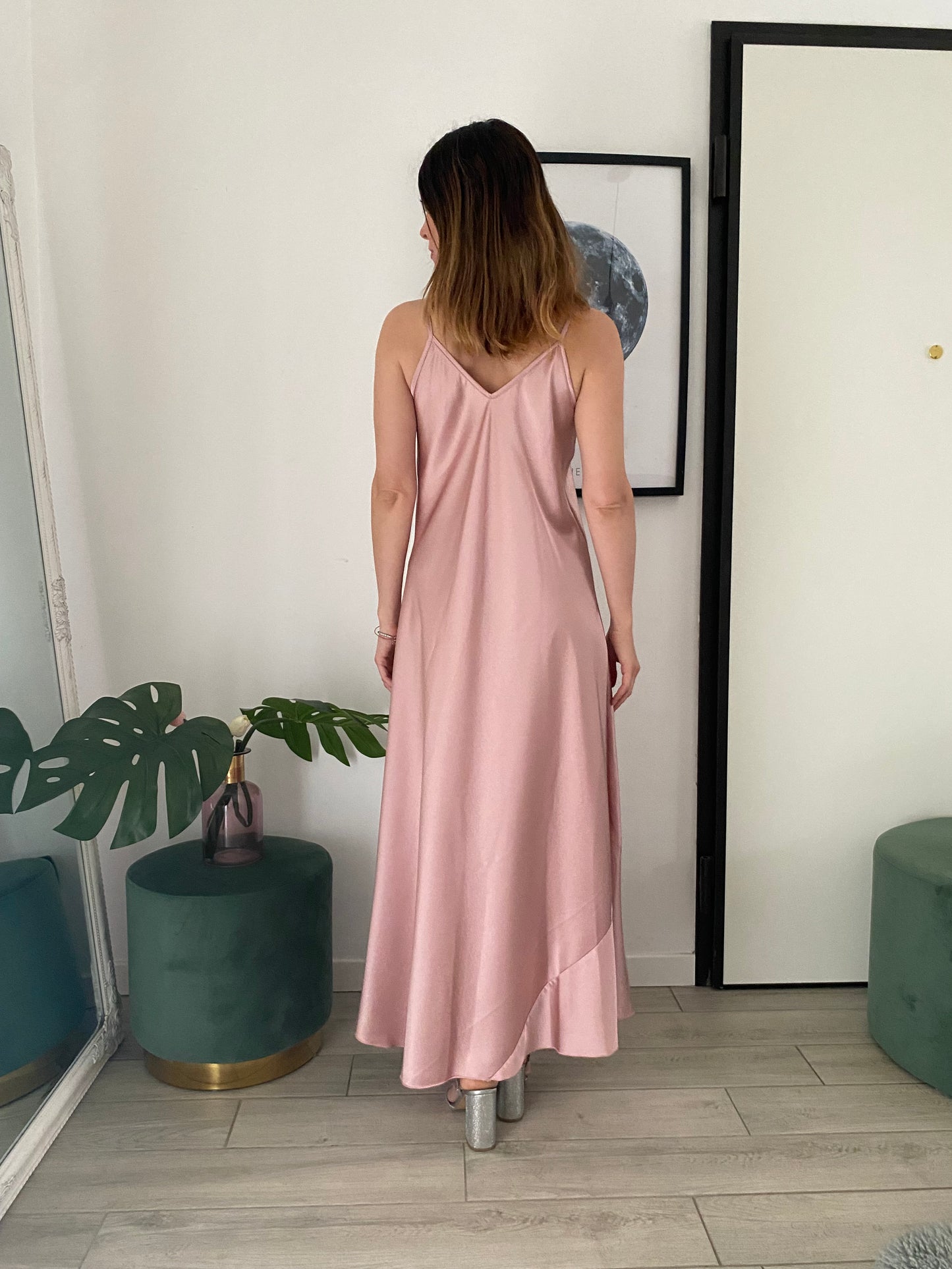 Abito in raso rosa IF Collection